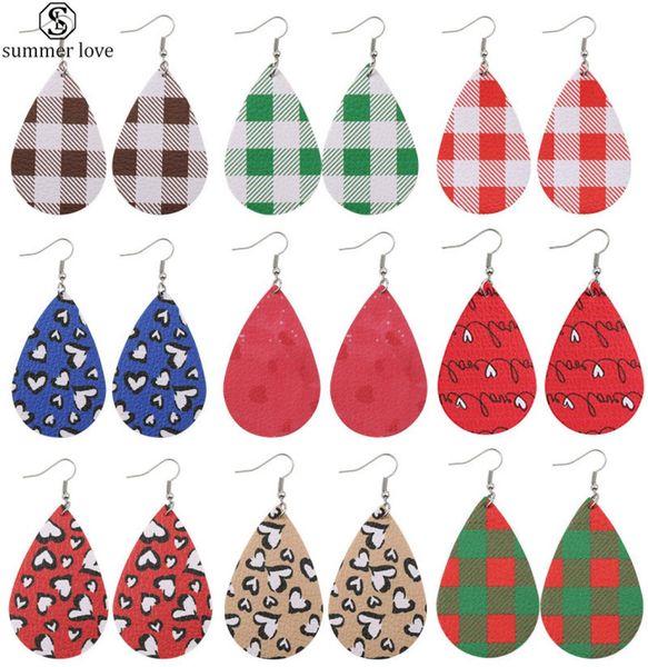 new christmas printed leather earrings latticeheart pattern waterdrop earrings for women colorful double layer wholesal jewelryz4653678, Silver
new christmas printed leather earrings latticeheart pattern waterdrop earrings for women colorful double layer wholesal jewelryz4653678, Silver