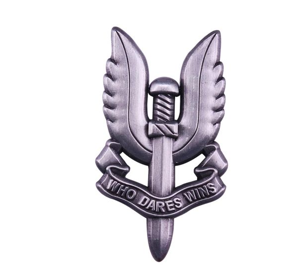who dares wins retro silver pin sas military badge british army special air service forces brooch patriotic collection3409115, Gray
who dares wins retro silver pin sas military badge british army special air service forces brooch patriotic collection3409115, Gray