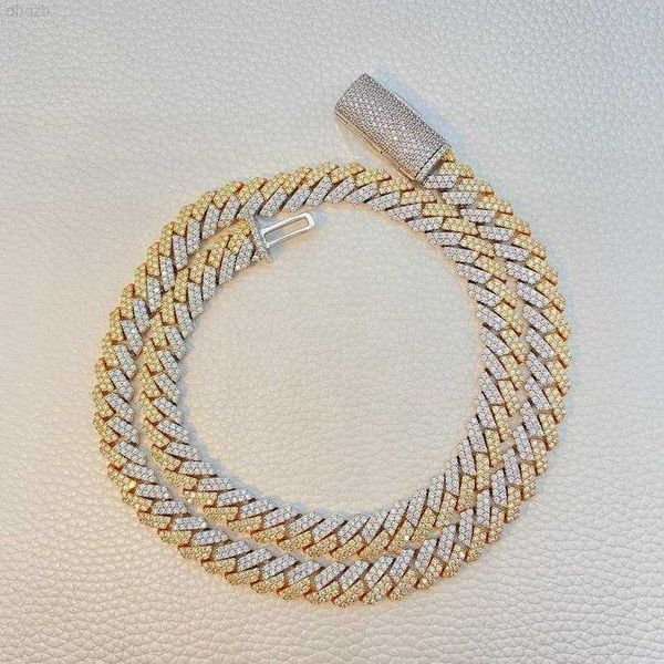 fashion new design iced out vvs moissanite two tone color cuban link chain 12mm sterling silver 925 cuban necklace
fashion new design iced out vvs moissanite two tone color cuban link chain 12mm sterling silver 925 cuban necklace