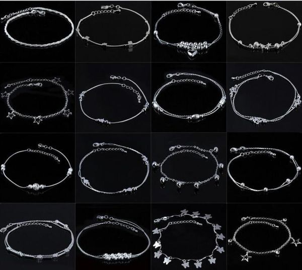925 sterling silver anklets jewelry for women silver plated chain clover star cross beads ankle bracelets summer beach foot jewelr4246236, Golden;silver
925 sterling silver anklets jewelry for women silver plated chain clover star cross beads ankle bracelets summer beach foot jewelr4246236, Golden;silver