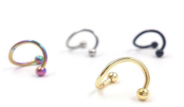 punk stainless steel nose rings s spiral helix ear stud lip nose ring body piercing jewelry6558072, Silver
punk stainless steel nose rings s spiral helix ear stud lip nose ring body piercing jewelry6558072, Silver