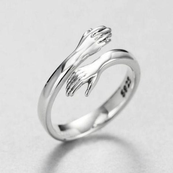 uinitail new 925 silver european and american jewelry love hug ring retro fashion tide flow open ring gn6016760004, Golden;silver
uinitail new 925 silver european and american jewelry love hug ring retro fashion tide flow open ring gn6016760004, Golden;silver