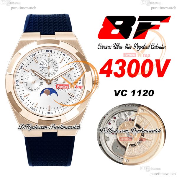 8f overseas perpetual calendar moonphase 4300v a1120 automatic mens watch rose godl silver stick dial blue rubber strap super version editio, Slivery;brown
8f overseas perpetual calendar moonphase 4300v a1120 automatic mens watch rose godl silver stick dial blue rubber strap super version editio, Slivery;brown