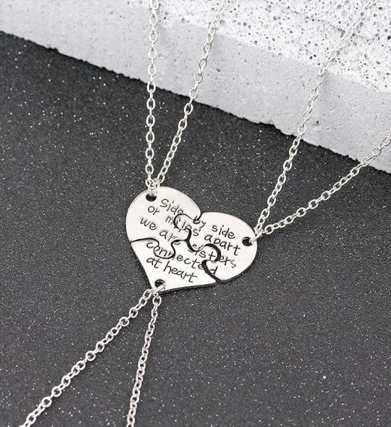 3 piece broken heart friends necklaces carved side by side or miles apart we are sisters connected at heart necklace n1899813826, Silver
3 piece broken heart friends necklaces carved side by side or miles apart we are sisters connected at heart necklace n1899813826, Silver