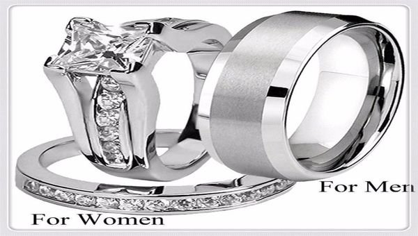 his and hers fashion 316l stainless steel titanium princess engagement wedding band ring jewelry set cne fast 9951694, Golden;silver
his and hers fashion 316l stainless steel titanium princess engagement wedding band ring jewelry set cne fast 9951694, Golden;silver