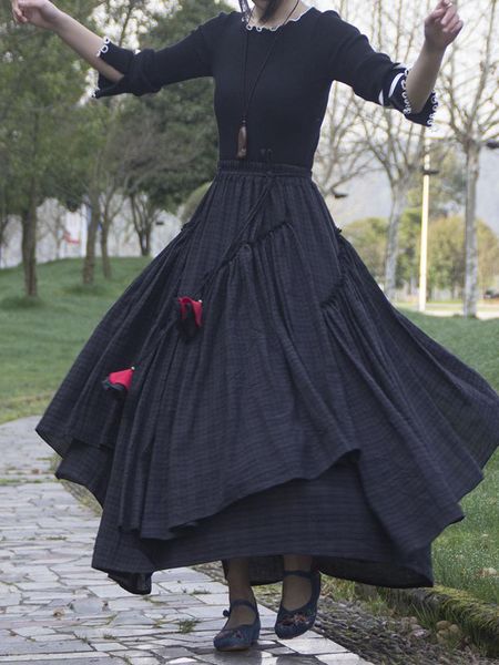 dresses cotton linen women medieval skirt women print dubai turkey retro ethnic laceup skirt muslim maxi long skirt spring summer 2022, Black;gray
dresses cotton linen women medieval skirt women print dubai turkey retro ethnic laceup skirt muslim maxi long skirt spring summer 2022, Black;gray