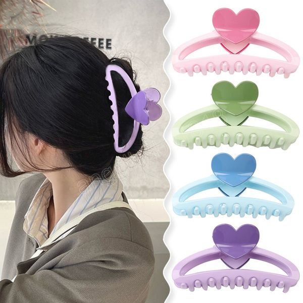 korean color cute girls love hair claws acetate shape heart clmaps for women sweet hair accessories, Slivery;white
korean color cute girls love hair claws acetate shape heart clmaps for women sweet hair accessories, Slivery;white