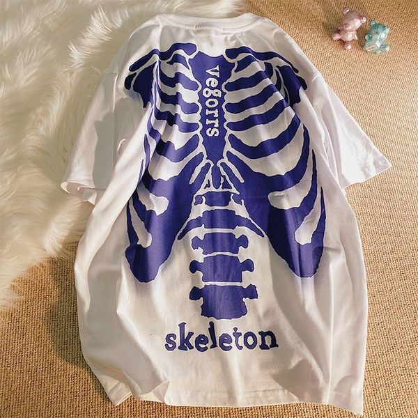 womens tshirt american street hip hop creative skeleton short sleeved tshirt for men and women oversize summer loose lovers y2k clothes 2307, White
womens tshirt american street hip hop creative skeleton short sleeved tshirt for men and women oversize summer loose lovers y2k clothes 2307, White