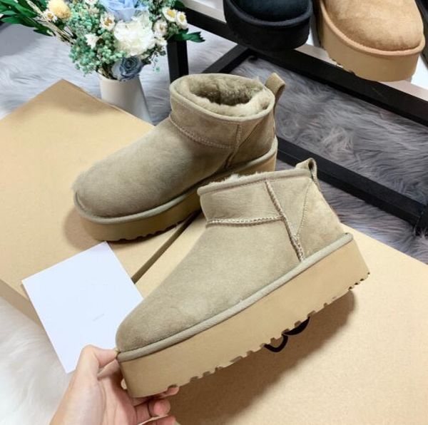 women boot women ultra mini platform boots fur designer suede wool winter ankle snow booties, Black
women boot women ultra mini platform boots fur designer suede wool winter ankle snow booties, Black