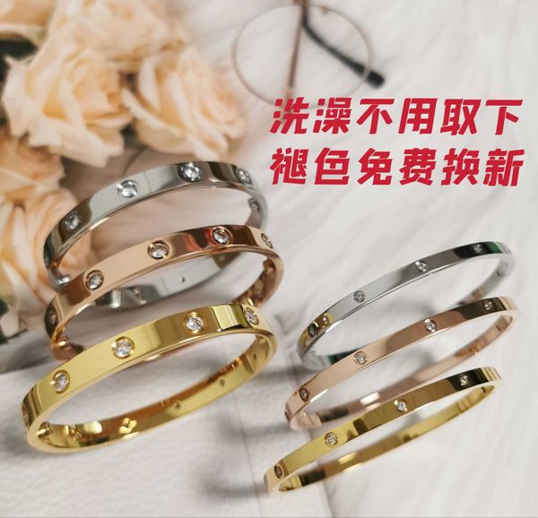 high version bracelet female 18k rose gold sterling silver couple net red light luxury exquisite ins minor colorless girlfriend, Black
high version bracelet female 18k rose gold sterling silver couple net red light luxury exquisite ins minor colorless girlfriend, Black