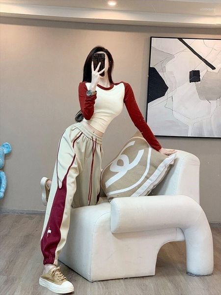 two piece women's pants t-shirt fried street harlan two-piece matching sets female korean casual sportswear spring autumn 2023 cute out, White
two piece women's pants t-shirt fried street harlan two-piece matching sets female korean casual sportswear spring autumn 2023 cute out, White