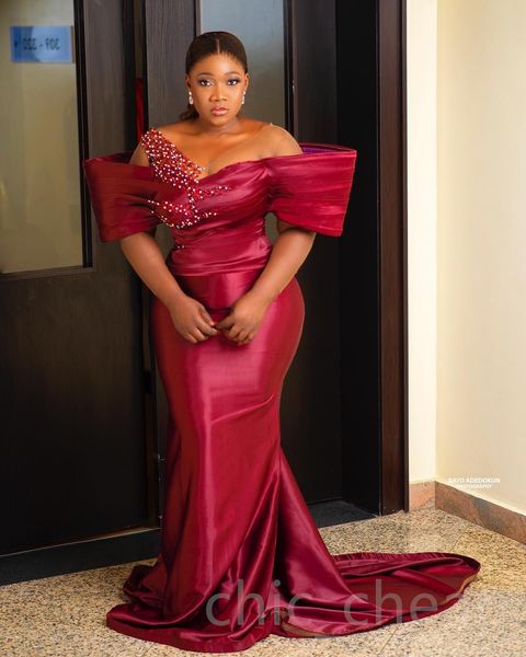 2023 aso ebi burgundy mermaid prom dress beaded satin evening formal party second reception birthday engagement gowns dresses robe de soiree, Black
2023 aso ebi burgundy mermaid prom dress beaded satin evening formal party second reception birthday engagement gowns dresses robe de soiree, Black