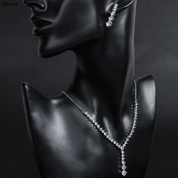 sparkle silver crystals bridal jewelry sets for wedding luxury necklace earrings set women accessories for wedding prom dress formal events, White
sparkle silver crystals bridal jewelry sets for wedding luxury necklace earrings set women accessories for wedding prom dress formal events, White