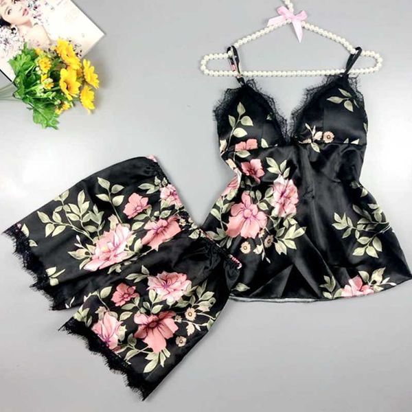 women's sleep lounge sleep lounge pajama set satin sleepwear women summer pyjama femme fashion flower pajamas for women with chest pad
women's sleep lounge sleep lounge pajama set satin sleepwear women summer pyjama femme fashion flower pajamas for women with chest pad