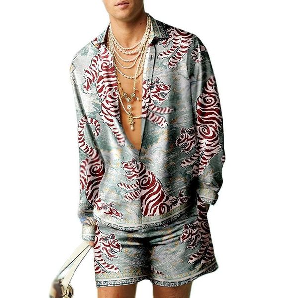 mens tracksuits vintage shirts set tiger print summer long sleeve two piece hawaiian beach shirt fashion street 230707, Gray
mens tracksuits vintage shirts set tiger print summer long sleeve two piece hawaiian beach shirt fashion street 230707, Gray