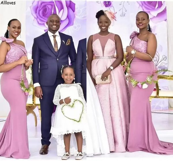 elegant pink satin bow one shoulder bridesmaid dresses for african girls long mermaid chic lace maid of honor gowns plus size women formal w, White;pink
elegant pink satin bow one shoulder bridesmaid dresses for african girls long mermaid chic lace maid of honor gowns plus size women formal w, White;pink