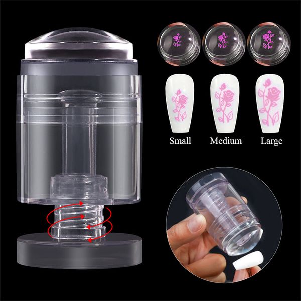rotatable nail art stamp silicone nail transfer stamp for diy french style, pattern printing manicure stamping tool for nails art diy crafts, White
rotatable nail art stamp silicone nail transfer stamp for diy french style, pattern printing manicure stamping tool for nails art diy crafts, White