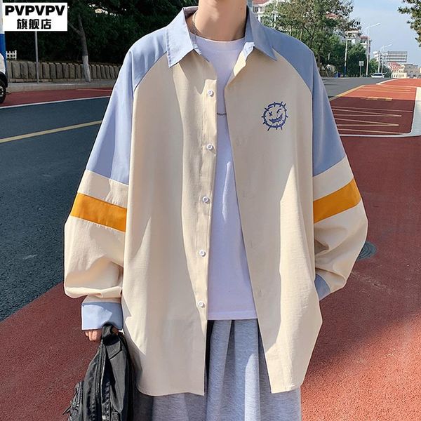 jeans shirt men's spring and autumn new korean fashion ins large loose splicing contrast casual lining jacket genuine promotion, Blue
jeans shirt men's spring and autumn new korean fashion ins large loose splicing contrast casual lining jacket genuine promotion, Blue
