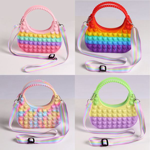 pop toy bag messenger rainbow handheld armpit bag stress release pop storage bag with shoulder strap, Black
pop toy bag messenger rainbow handheld armpit bag stress release pop storage bag with shoulder strap, Black