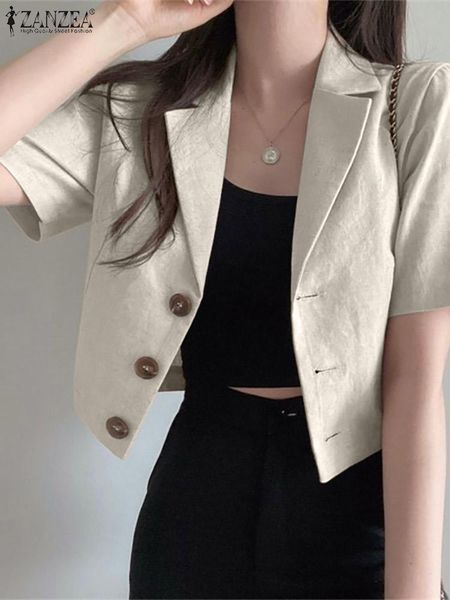 pants summer short sleeve blazer zanzea womens cotton 2023 female streetwears casaul solid lapel neck office lady suits outwears, White
pants summer short sleeve blazer zanzea womens cotton 2023 female streetwears casaul solid lapel neck office lady suits outwears, White