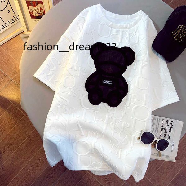 women's t-shirts harajuku girls plus size letter jacquard o-neck short sleeves loose summer tshirt bear white tees -5xl y0508
women's t-shirts harajuku girls plus size letter jacquard o-neck short sleeves loose summer tshirt bear white tees -5xl y0508