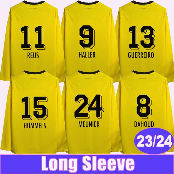 23 24 hummels reus long sleeve mens soccer jerseys haaland reyna schulz brandt meunier malen home football shirts, Black;yellow
23 24 hummels reus long sleeve mens soccer jerseys haaland reyna schulz brandt meunier malen home football shirts, Black;yellow