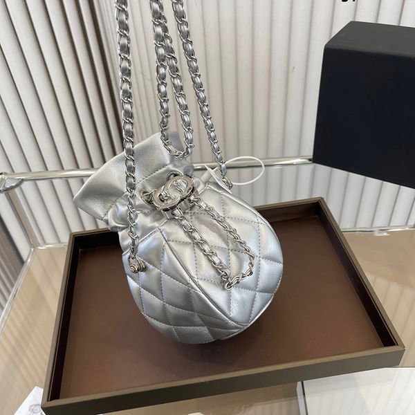 womens designer mini bucket luck drawstring bag gold/silver metal hardware matelasse chgain crossbody shoulder handbag outdoor sacoche cosme
womens designer mini bucket luck drawstring bag gold/silver metal hardware matelasse chgain crossbody shoulder handbag outdoor sacoche cosme