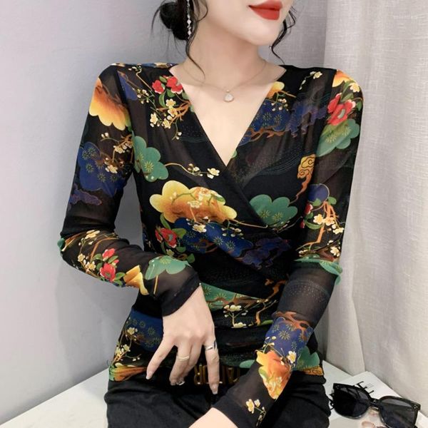 t shirts women's shirt female vintage elastic mesh tshirt tight women tee long sleeve korean style woman t-shirt, White
t shirts women's shirt female vintage elastic mesh tshirt tight women tee long sleeve korean style woman t-shirt, White
