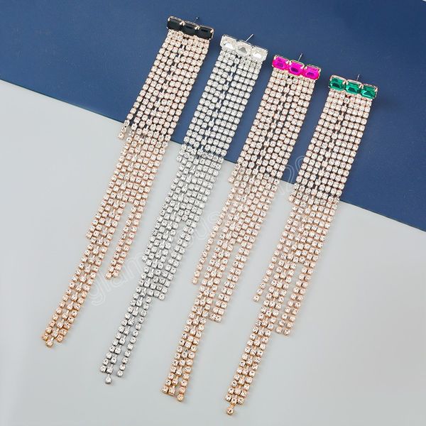 exaggerated metal rhinestone long tassel pendant earrings carnival party hip hop accessories ladies personality jewelry, Silver
exaggerated metal rhinestone long tassel pendant earrings carnival party hip hop accessories ladies personality jewelry, Silver