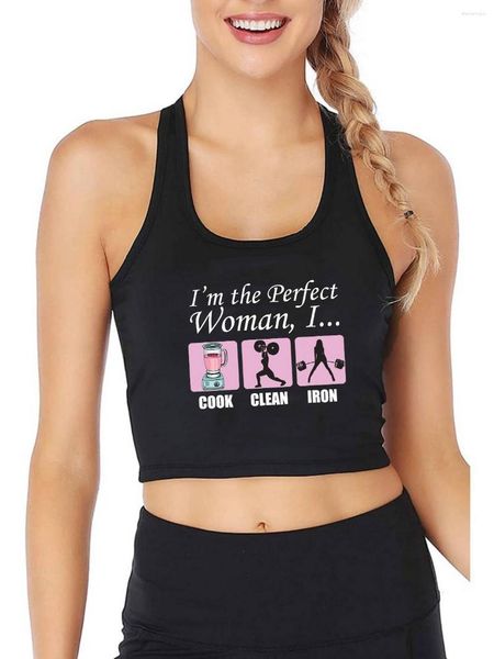 women's tanks i' the perfect woman design breathable slim fit tank yoga sport workout gift idea crop summer camisole, White
women's tanks i' the perfect woman design breathable slim fit tank yoga sport workout gift idea crop summer camisole, White