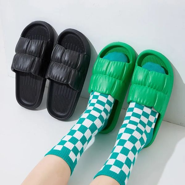 women soft sole cloud slippers thick platform indoor outdoor beach sandals summer eva non slip flip flops, Black
women soft sole cloud slippers thick platform indoor outdoor beach sandals summer eva non slip flip flops, Black
