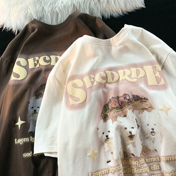 womens tshirt castle scenery lively puppy print short sleeved tshirt men and women ins summer loose casual couple pure cotton clothes 230707, White
womens tshirt castle scenery lively puppy print short sleeved tshirt men and women ins summer loose casual couple pure cotton clothes 230707, White