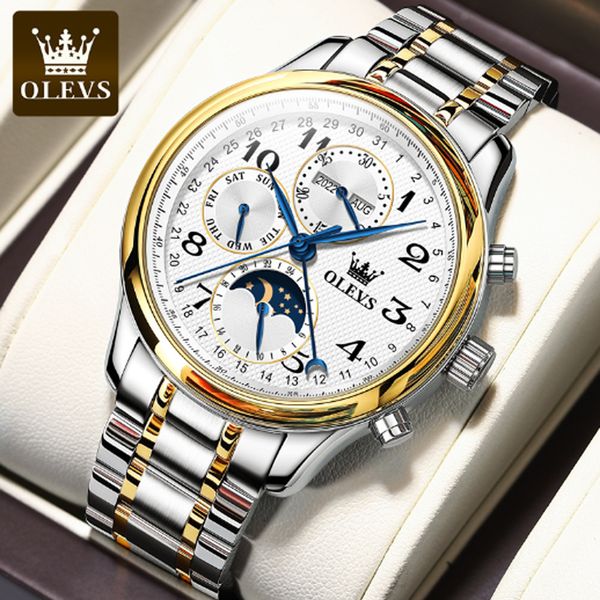 brand designer mens watches fashion mechanical automatic luxury watch leather strap daydate moon phase movement wristwatches for men father&, Slivery;golden
brand designer mens watches fashion mechanical automatic luxury watch leather strap daydate moon phase movement wristwatches for men father&, Slivery;golden