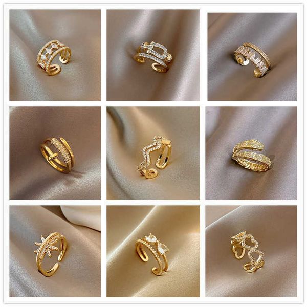 high version 2021 new japanese-korean ring ins cold wind carti nail opening index finger female double-layer zircon jewelry, Silver
high version 2021 new japanese-korean ring ins cold wind carti nail opening index finger female double-layer zircon jewelry, Silver