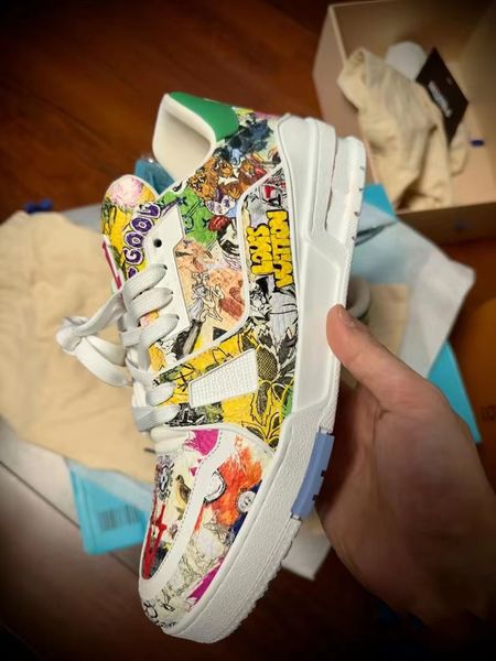 designer shoes fashion luxury brand trainer causal shoes artist co-branded milan limited edition low-lace-up fashion sneakers chroma, Black
designer shoes fashion luxury brand trainer causal shoes artist co-branded milan limited edition low-lace-up fashion sneakers chroma, Black