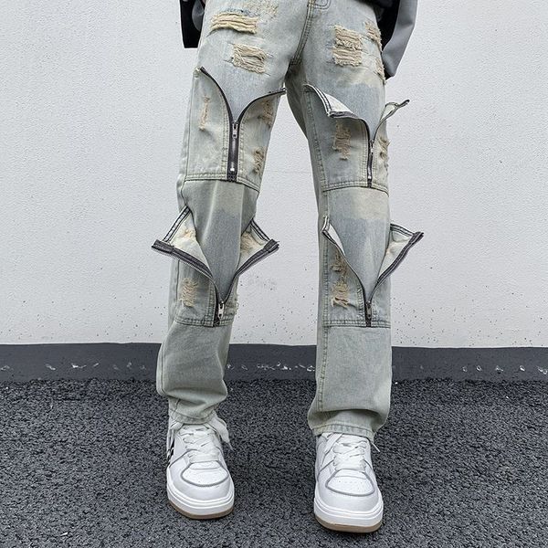 mens jeans punk for men high street personalized designer patch zipper pockets casual chic 230707, Blue
mens jeans punk for men high street personalized designer patch zipper pockets casual chic 230707, Blue