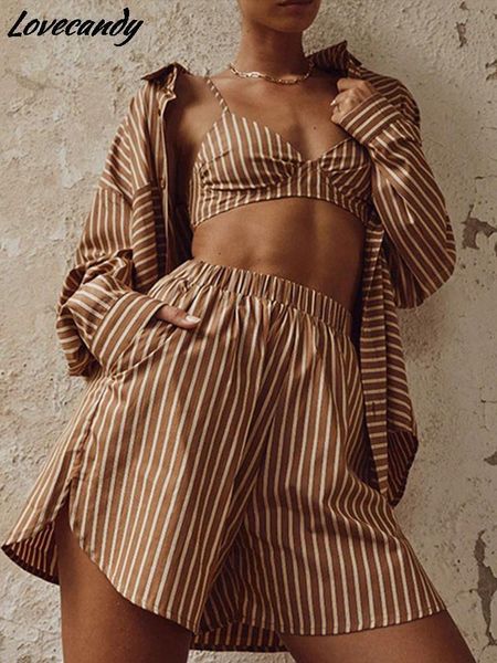women's two piece pants women's tracksuit stripe shirt shorts three piece set long sleeve and mini shorts outfit female summer lad, White
women's two piece pants women's tracksuit stripe shirt shorts three piece set long sleeve and mini shorts outfit female summer lad, White