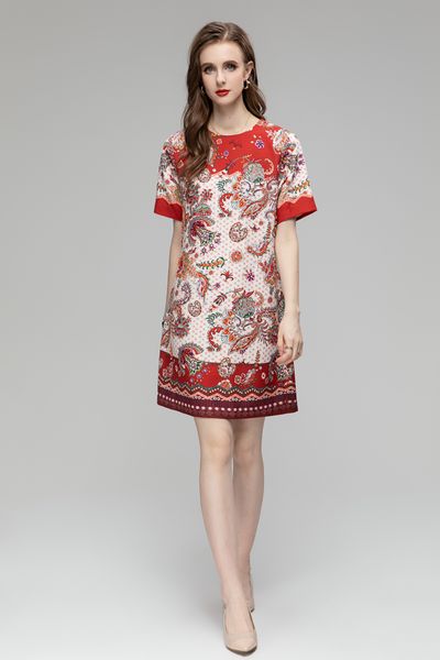 designer dress spring and autumn fashion printing round neck short sleeve elegant dress women's handmade beaded dress custom jacquard f, Black
designer dress spring and autumn fashion printing round neck short sleeve elegant dress women's handmade beaded dress custom jacquard f, Black