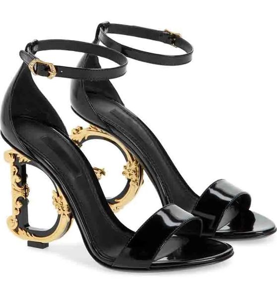 luxury brands heeled sandals heels womens gold patent leather shoes pop sandal gold-heel galvanized carbon heel leather sole square toe, Black
luxury brands heeled sandals heels womens gold patent leather shoes pop sandal gold-heel galvanized carbon heel leather sole square toe, Black