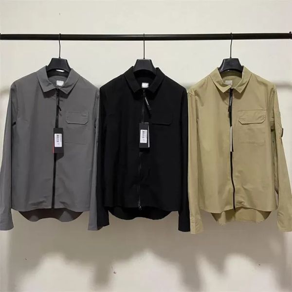 new cp spring and autumn men cotton tee casual street trend ins zipper man shirt g1gj#, Black;brown
new cp spring and autumn men cotton tee casual street trend ins zipper man shirt g1gj#, Black;brown