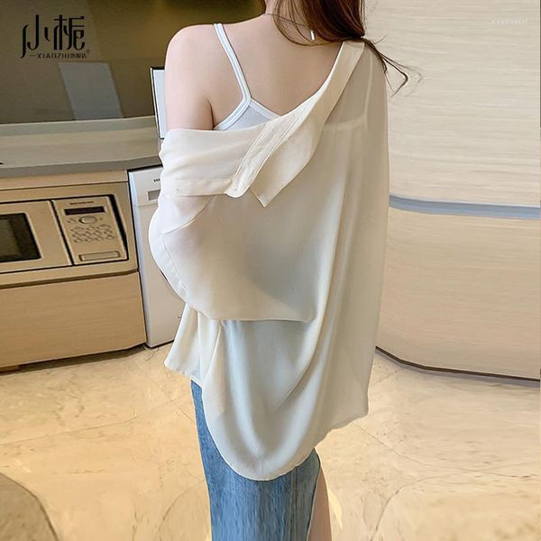 women's knits spring and summer jacket pearlescent chiffon sunscreen 2023 long-sleeved with thin cardigan fairy, White
women's knits spring and summer jacket pearlescent chiffon sunscreen 2023 long-sleeved with thin cardigan fairy, White