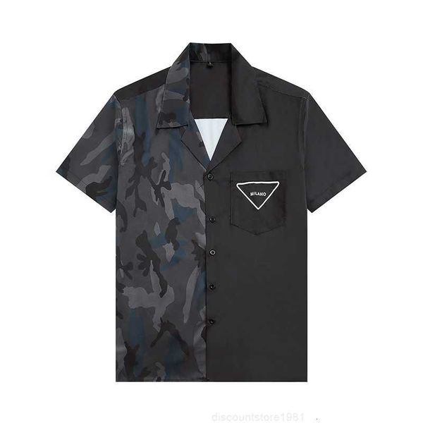 men's shirts designer shirts turn down short sleeved single breasted blouse for men, White;black
men's shirts designer shirts turn down short sleeved single breasted blouse for men, White;black