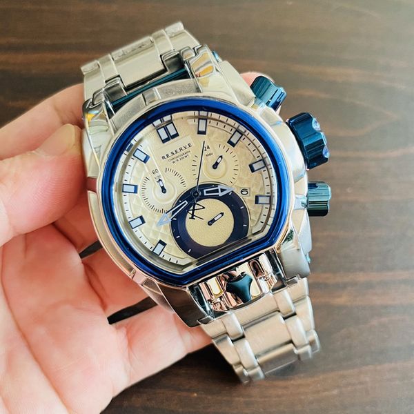 sport men's quartz watch invicto reserve bolt zeus large dial all hands can operate the compass full functionality, Slivery;brown
sport men's quartz watch invicto reserve bolt zeus large dial all hands can operate the compass full functionality, Slivery;brown