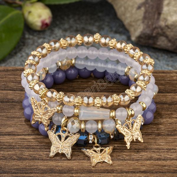 multilayer bohemian crystal beads strand bracelets women girls new butterfly charm elastic rope bracelet pulseira feminina, Golden;silver
multilayer bohemian crystal beads strand bracelets women girls new butterfly charm elastic rope bracelet pulseira feminina, Golden;silver