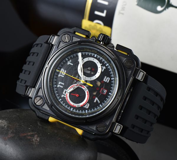 sports calendar mechanical men's br watch full function square ultra thin dial rubber band full function world time ross series, Slivery;brown
sports calendar mechanical men's br watch full function square ultra thin dial rubber band full function world time ross series, Slivery;brown
