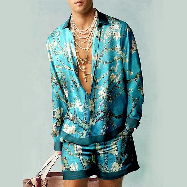 mens tracksuits vintage flower print set hawaii beach long sleeve two piece summer casual clothing street 230707, Gray
mens tracksuits vintage flower print set hawaii beach long sleeve two piece summer casual clothing street 230707, Gray
