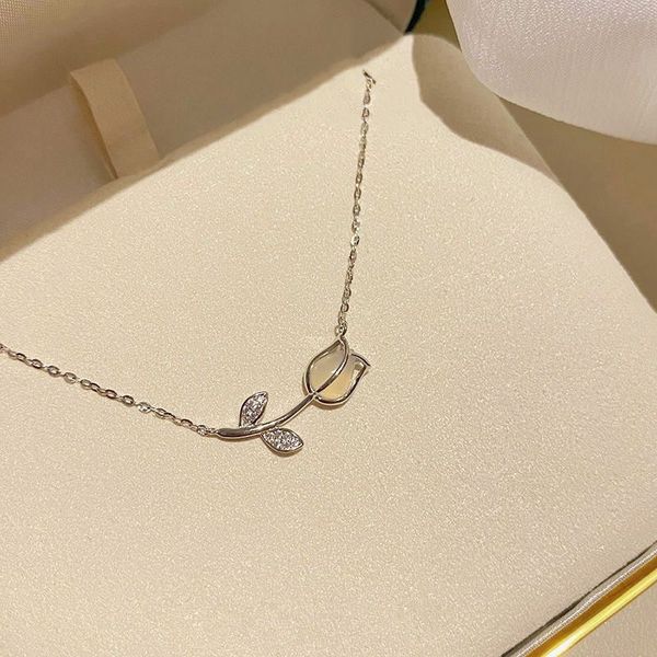 gentle~tulip necklace female ins minority design light luxury high sense small fresh design girlfriend collar chain female, Silver
gentle~tulip necklace female ins minority design light luxury high sense small fresh design girlfriend collar chain female, Silver