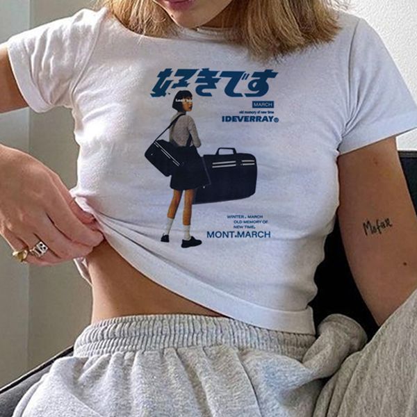 women's t-shirt cute cartoon print t-shirt y2k punk summer casual preppy style slim crop vintage women's streetwear grunge fairy t, White
women's t-shirt cute cartoon print t-shirt y2k punk summer casual preppy style slim crop vintage women's streetwear grunge fairy t, White