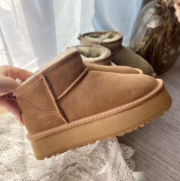 2023 ultra mini boot designer womans platform snow boots australia fur warm shoes real leather chestnut ankle fluffy booties for women, Black
2023 ultra mini boot designer womans platform snow boots australia fur warm shoes real leather chestnut ankle fluffy booties for women, Black