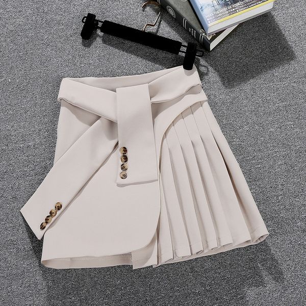 skirts elegant asymmetrical skirt women spring summer high waist mini skirts woman korean solid color black white pleated skirt 230707
skirts elegant asymmetrical skirt women spring summer high waist mini skirts woman korean solid color black white pleated skirt 230707